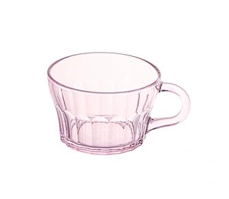 Blossom pink high borosilicate glass cup